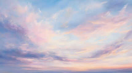 Obraz premium Pastel Sky: Dreamlike Sunset Landscape