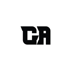 GA monogram logo design letter text name symbol monochrome logotype alphabet character simple logo