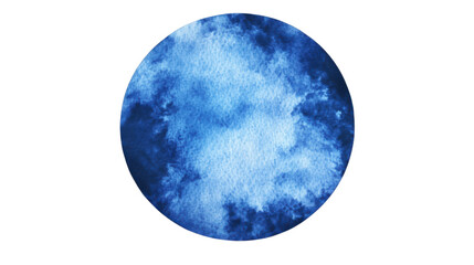 Obraz premium blue watercolor spot on transparent background