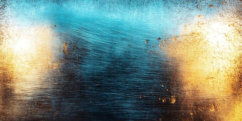 Glowing abstract texture, blue gold hues