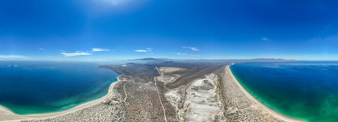 Road to punta arena la ventana bcs baja california sur mexico aerial panorama landscape © Izanbar photos