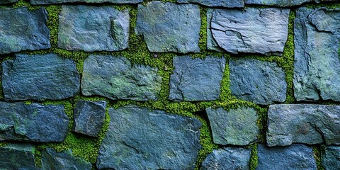 Mossy stone wall texture background