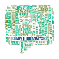 Competitor Analysis Word Cloud. Key Insights for Market Positioning