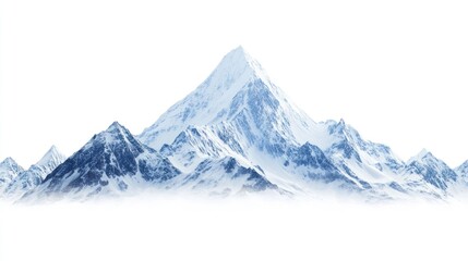 Majestic Snowy Mountain Range on a Clear Day