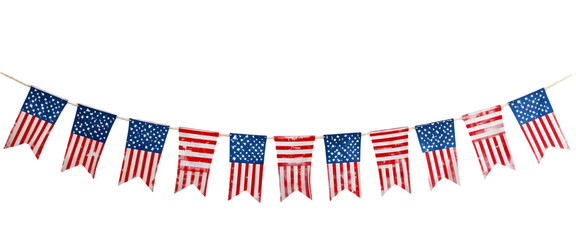 Patriotic Bunting: American Flag Banner transparent png