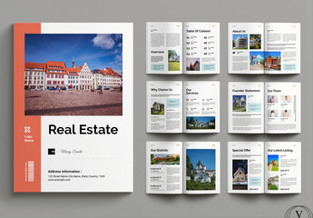 Real Estate Brochure Template Design Layout