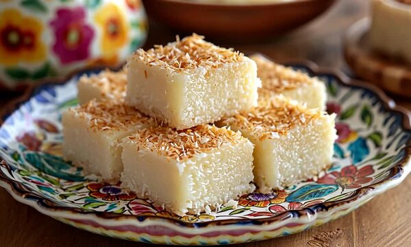 mexican cocada de leche, coconut and milk squares video