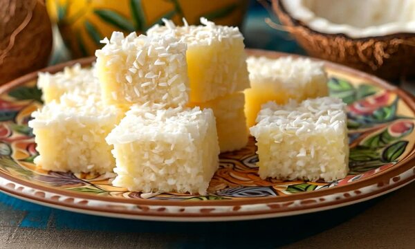 mexican cocada de leche, coconut and milk squares video