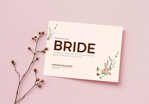 Bridal Brunch Invitation Card Template