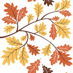 Obraz premium Seamless pattern Summer, Spring and Autumn leaf leaf pattern harvest pattern