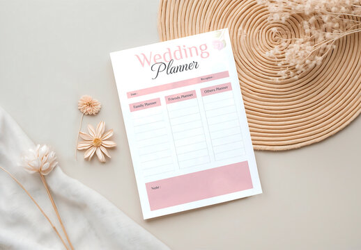 Minimal Wedding Planner Layout