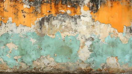 Weathered wall, peeling paint, texture, aged