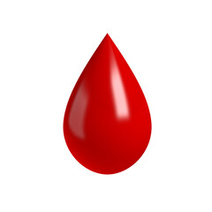 Fototapeta premium Blood drop. Isolated. 3d illustration.