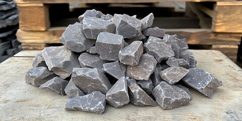 Gray stone pile outdoor pallet background
