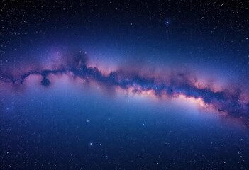 Naklejka premium Breathtaking panoramic view of the Milky Way galaxy, stars, and cosmic dust, night, astrophotography