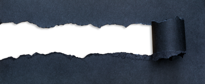 Tear-off paper mockup with torn edge and roll design under which you can place any text or image.