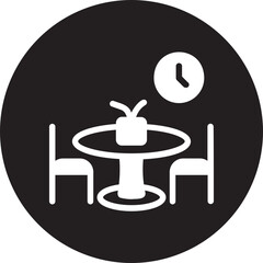 dining room glyph icon