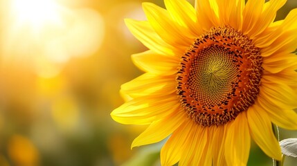 Obraz premium Stunning Sunflower in Sunlight