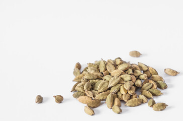 Cardamon seeds close up for background