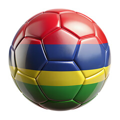 Fototapeta premium Mauritius Flag Soccer Ball Image