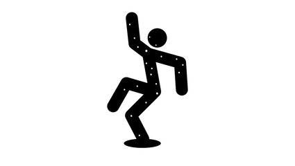 hives symbol, black isolated silhouette