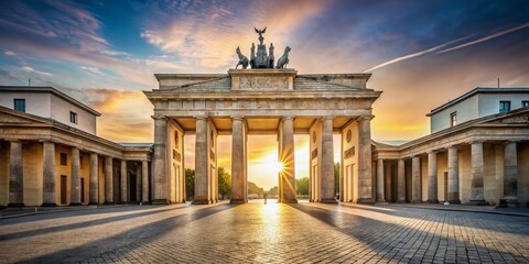 Naklejka premium Majestic Brandenburg Gate at Dawn, Berlin, Germany