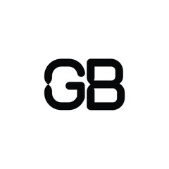 Obraz premium GB monogram logo design letter text name symbol monochrome logotype alphabet character simple logo