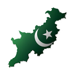Pakistan Map: Flag, Outline, & Geography isolated on transparent background
