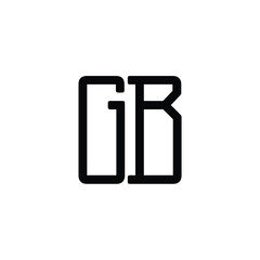 GB monogram logo design letter text name symbol monochrome logotype alphabet character simple logo