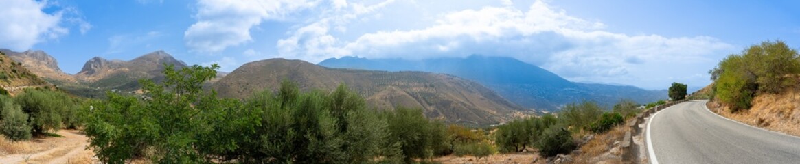Mountains road, Andalusia, Sierra Tejeda Natural Park, Spain
