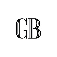 GB monogram logo design letter text name symbol monochrome logotype alphabet character simple logo