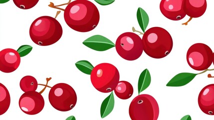Stunning Cranberry Pattern Design for Healthy Eating