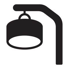 floor lamp glyph icon