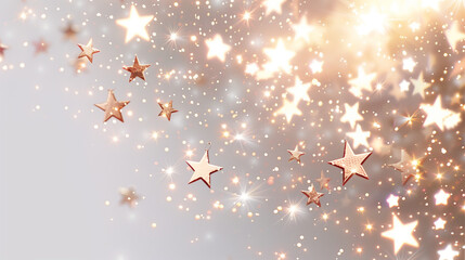 Shining stars isolated on a transparent white background PNG,Abstract golden dust particles design element isolated on white background