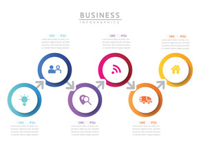 Fototapeta premium Vector business Presentation Connecting Steps Infographic Template