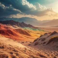 Fototapeta premium colorful sandy,mountain background