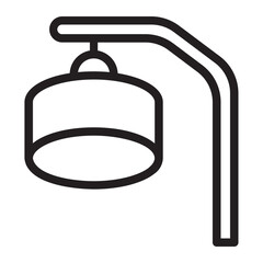 floor lamp line icon