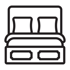bedroom line icon