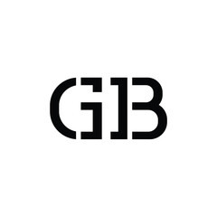 GB monogram logo design letter text name symbol monochrome logotype alphabet character simple logo