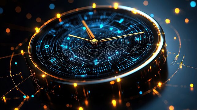 Futuristic digital watch