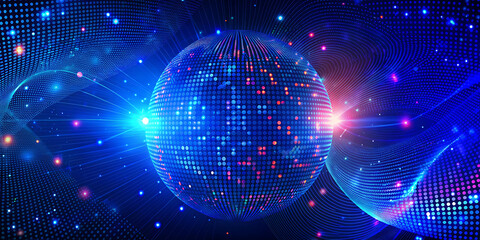 Abstract technology particles mesh background