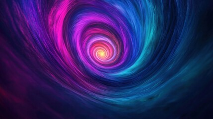 Psychedelic vortex swirling through a vibrant nebula