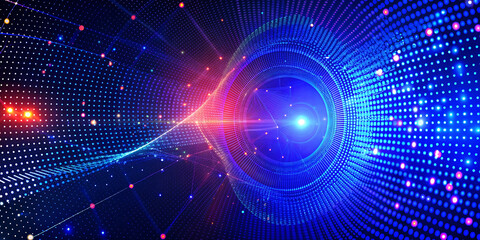 Abstract technology particles mesh background