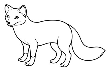 Arctic Fox One-Line Drawing