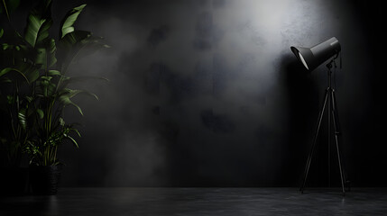 spotlight on stage  
spotlight on the wall