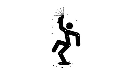 anti-mosquito spray, black isolated silhouette