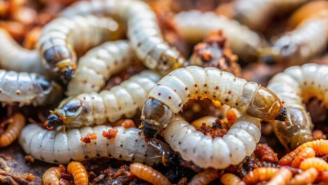 Super Macro Time-Lapse: Fly Larvae Devouring Decaying Meat