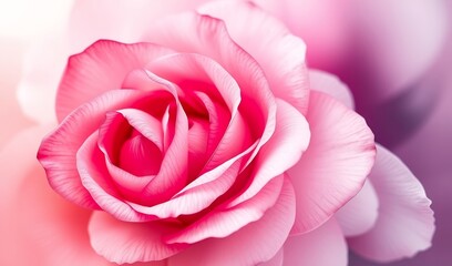 Obraz premium Soft pink rose blooms gently bathed in warm light. AI Generated