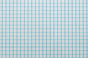 Detalle de una hoja de papel cuadriculado de una libreta antigua	