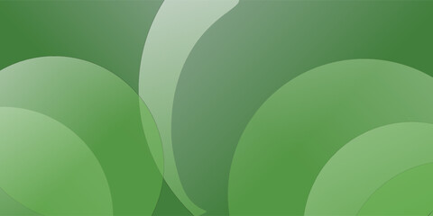 Abstract Green Background Template Vector, Green Background with Beautiful Wave and Gradient Design